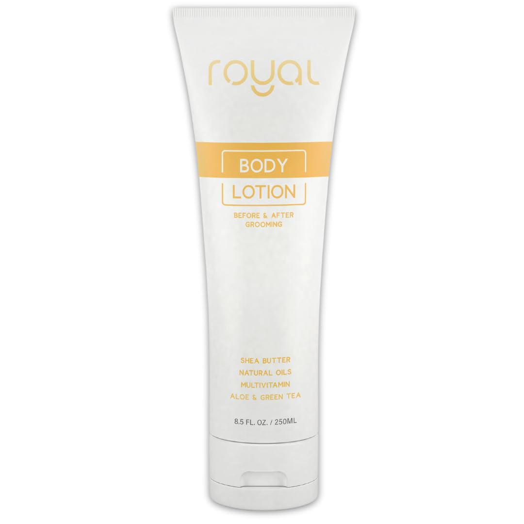 Royal Manscaping Body Lotion – Ball Moisturizer for Men - Natural After Shave Cream, Anti-Chafing, Anti-Itch - Vegan, Organic with Shea Butter, Aloe Vera, Vitamin E, Green Tea 8.5 fl oz