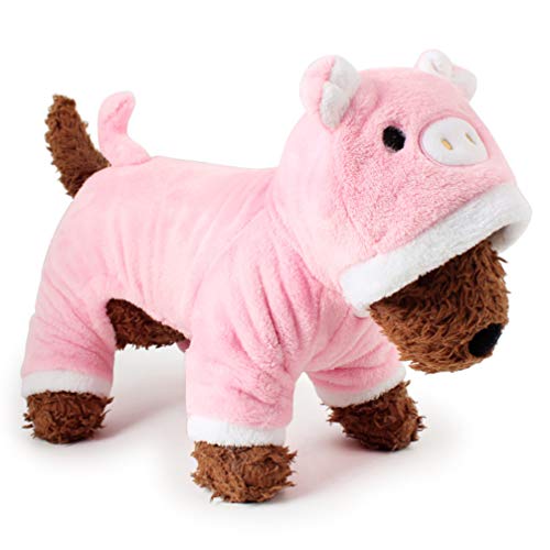 Disfraz de perro Hemobllo con diseño de cerdito rosa, talla S miniatura 4