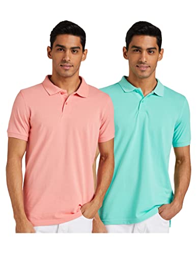 Men's Cotton Rich Solid Polo Tshirt | Collar Tshirts | Half Sleeves | Plain-Regular Fit (Available in Plus Sizes and Combo Pack of 2)