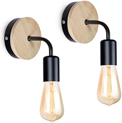 ZMH Applique Murale Vintage Industrielle Noir Lampe Murale en Métal Luminaire salon Applique Intérieure E27 Spot Mural décoration rétro pour chamb