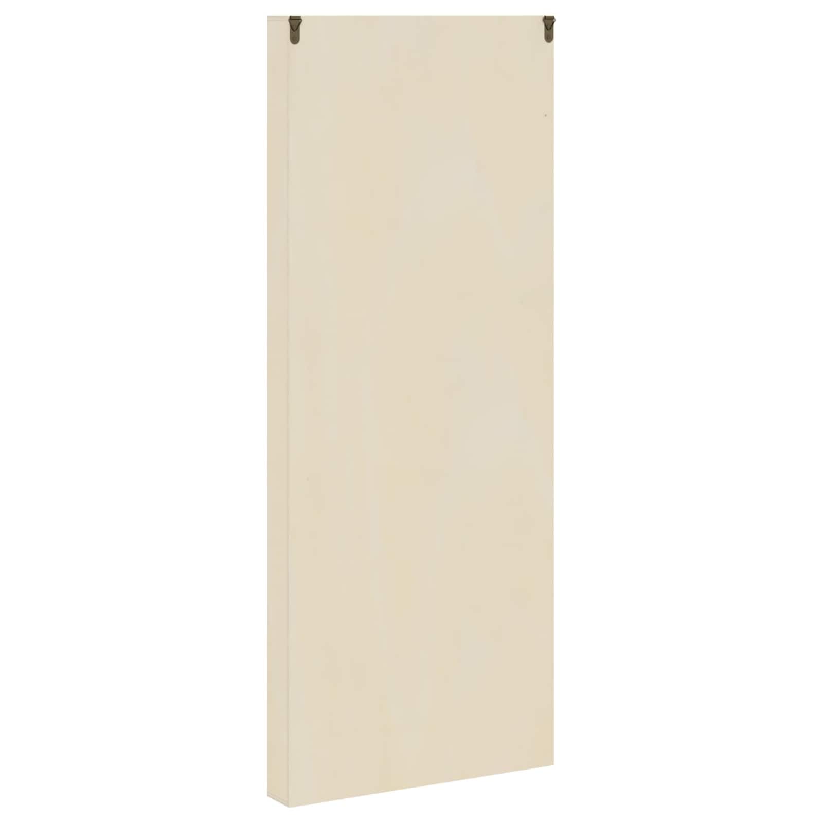 Wanddisplay-Case Setzkasten Beige 30 x 4,5 x 75 cm, Wandregal aus Holzwerkstoff mit 54 Fächern, moderner Schaukasten für Sammlerstücke Figuren und Miniaturen