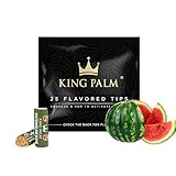 King Palm Flavors Filter Tips - Watermelon Wave 25pk - Flavored Pre Rolled Tips Bulk - Corn Husk Pre Roll Filter Tip - Organic Rolling Paper Filter Tips - Terpene Infused Rolling Tips