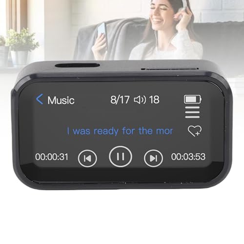 Pongnas BT MP3 Player Music Player Portable MP3 Player with 1.47in Full Touch Screen 32GB HiFi Lossless Music Player FM Radio Recording Book Reader for Commuting Learning Workout
