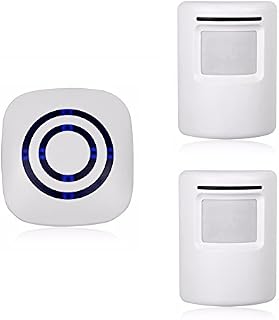 Wireless Home Security Driveway Alarm,Motion Sensor Alarm Outdoor Chime Kit with 1 Plug-in