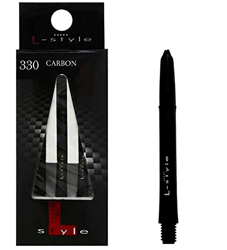Lstyle Dart Shafts: Laro Carbon Fiber Dart Shaft - Black 330 (Long/Medium) #TOP5