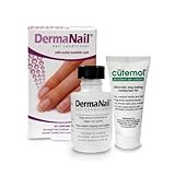 DermaNail Nail Strengthener & Cuticle Cream Set - Fingernail Care Kit with Liquid Nail Strengthener & Cutemol Cream (11.5g Sample) Healthy Growth - Repair for Brittle, Damaged, Thin, & Peeling Nails