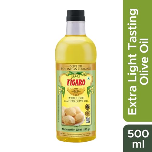 Image of Figaro Extra Light Tasting Olive Oil- Ideal for All Indian Cooking- Suitable for Deep Frying- Imported from Spain- 500 ml (Pack of 3)