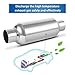 2.5 Inch Inside Inlet Muffler, AUTOSAVER88 Universal Stainless Steel Welded Muffler Deep Sound for Cars, 14
