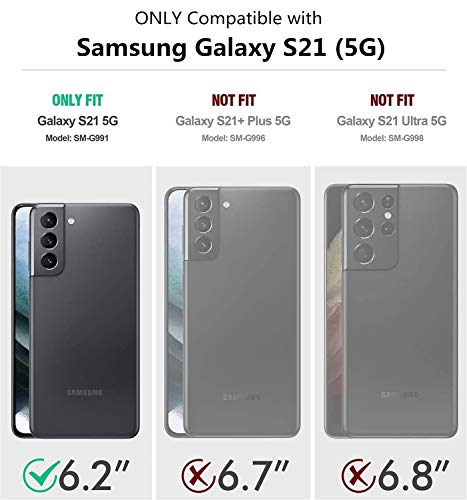 iCoverCase for Samsung Galaxy S21 Wallet Case with Card Holder, Kickstand Feature PU Leather Case with Adjustable Crossbody Lanyard Magnetic Clasp Zipper Pocket Flip Cover (Blue)