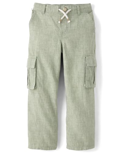 Gymboree,Boys,and Toddler Pull on Linen Pants,Capers Cargo,4 Years