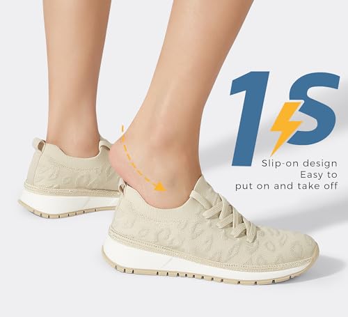 LUCKY-STEP-Women-s-Mesh-Slip-on-Sneaker-Elastic-Sock-Knit-Comfortable-Breathable-Lightweight-Fashion-Casual-Walking-Shoes