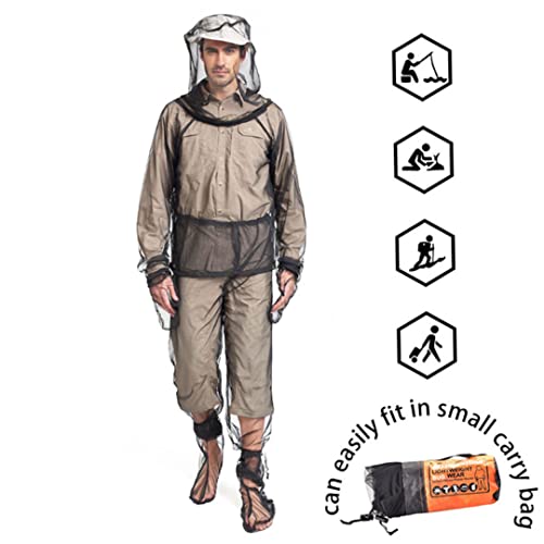 Ropa antimosquitos de redes translúcidas con máxima ventilación y protección ajustable L/XL 5