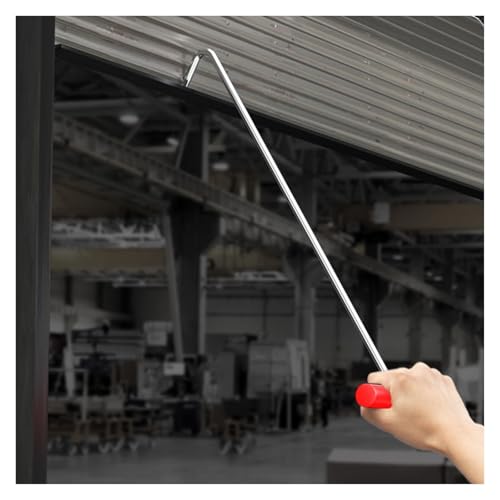 LZMZMQ Stainless Steel Manhole Hook 30 Inch?Hook Lifting Tool for Lifting/Pulling/Removing Covers, Manhole Lift Hook with Red Rubber Sleeve Handle, Single Hook(5 Pack,Dia 10MM/L 78CM/30IN)