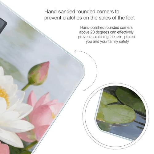 Báscula digital para baño Clear Pond Lotus Rhythms 400lb miniatura 4