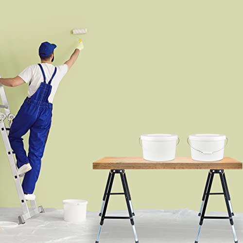 Relaxdays Work Trestle, Set of 2, H x D: 91.5 x 106 x 50 cm, Height-Adjustable, All-Purpose Trestle, Carry Handles, Folding Trestle, Orange - Image 5