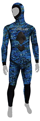 Combinaison Fusion Camo Blue avec manchons SCS pour plongée et surf