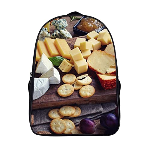 Sac d'école cool Fromage 3D : grand cartable à la mode pour garçons et filles