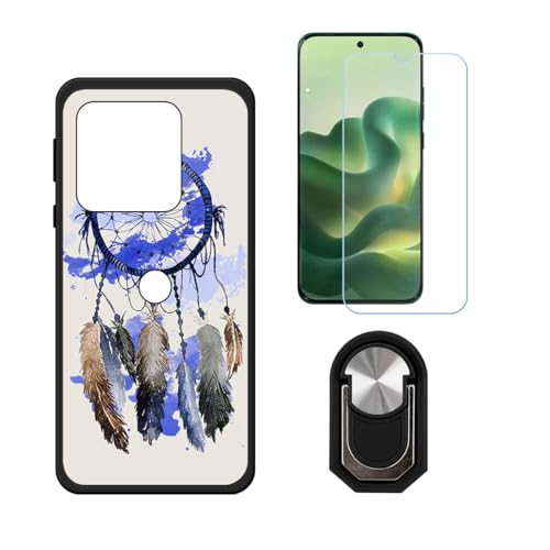 BMPNLSZ �K�p Motorola Edge 70 Fusion�p+HD�����K���X�ɓK�����ėpTPU�P�[�X�A�V���J�Q���P�[�X�o���p�[�ی�o�b�N�P�[�X-�ɓK����9�d�x�X�N���C�u�h�~�X�N���[���v���e�N�^(6,8") + ���O���\�Ŕėp�I��360�x��]��