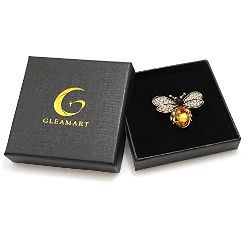 Image of Rhinestone Bee Brooch Vintage Fly Insect Corsage Crystal Moth Brooch Pin