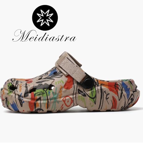 Image of Meidiastra Men's Clogs Garden Shoes Adult Slip On Outdoor Athletic Sports Sandals Summer Water Beach Shoes Casual Slippers Lightweight Breathable Non Slip