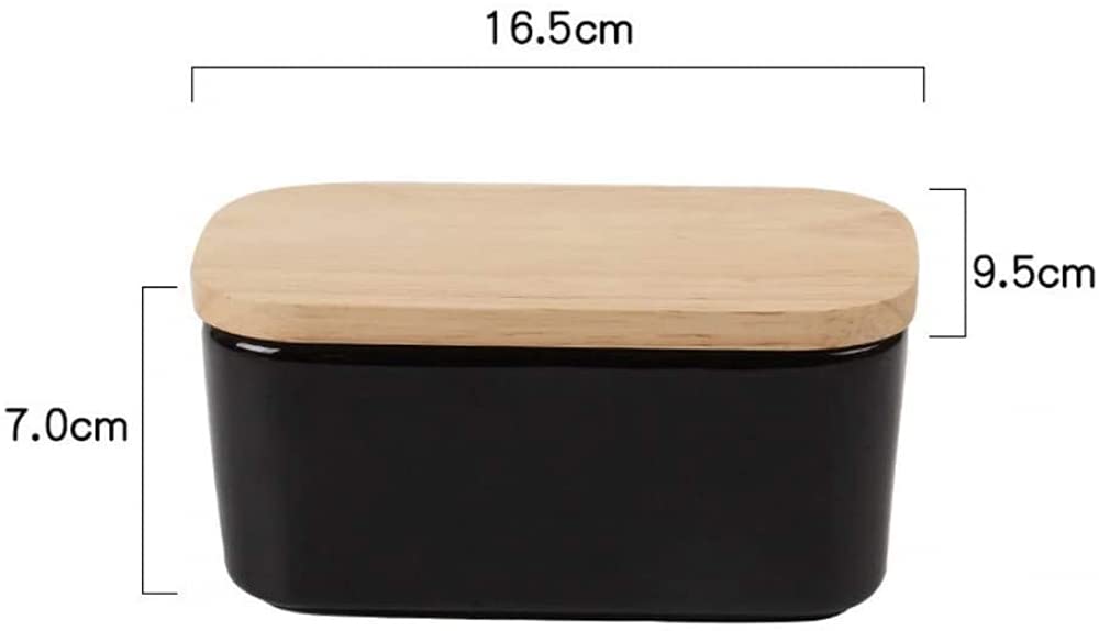 Set Di 4 Contenitori Per Alimenti In Ceramica Con Coperchi In Legno, Design Elegante Per Cucina - SPRINGLANE