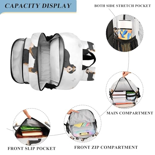 Fisyme Dogs Cute Bernedoodle School Backpack Laptop Backpacks Bags Bookbag Travel Casual Computer Notebooks Daypacks4