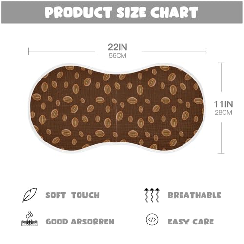 MCHIVER Coffee Bean Cocoa Brown Baby Burp Cloths Cotton Washcloths Absorbent Soft Burping Rags for Baby Girl Boys Burpy Cloth Bib 2 Pack4