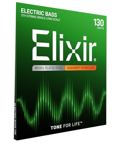 Elixir Strings - Cuerda de bajo eléctrico NANOWEB Coating, .130, escala larga