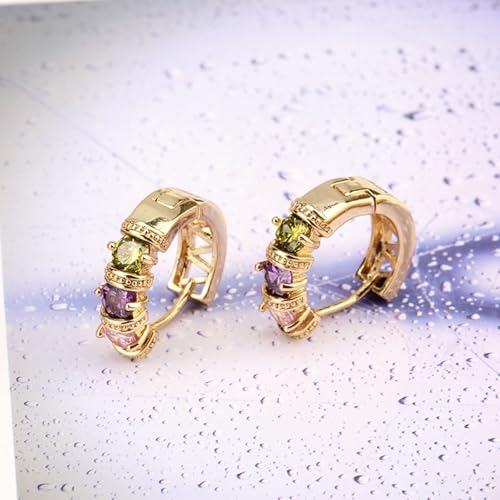 Boucles d'oreilles Or 9k pour femmes légères creuses anti irritation rose