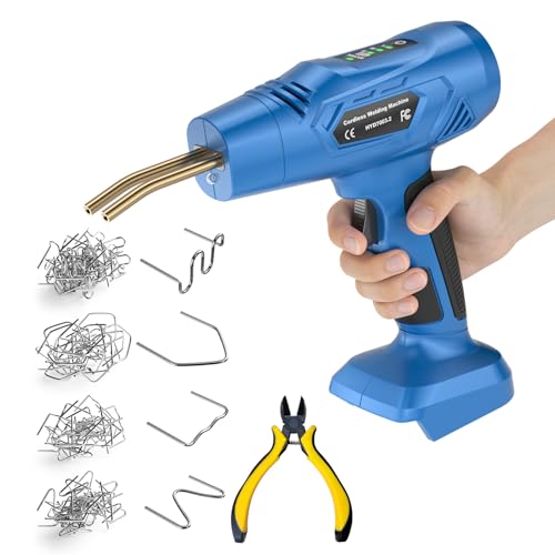 Cordless Plastic Welding Machine Car Bumper Repair Kit 200Pcs Hot Staples Welding Repairing Machine Plastic Welder Hot Staple Gun for Car Parts/Kayak/Canoe/Plastics Supplies
