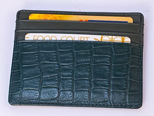 Image of BROWN BEAR Premium Branded Men's Pure German Nappa Leather, RFID ATM Card Holder (Green)