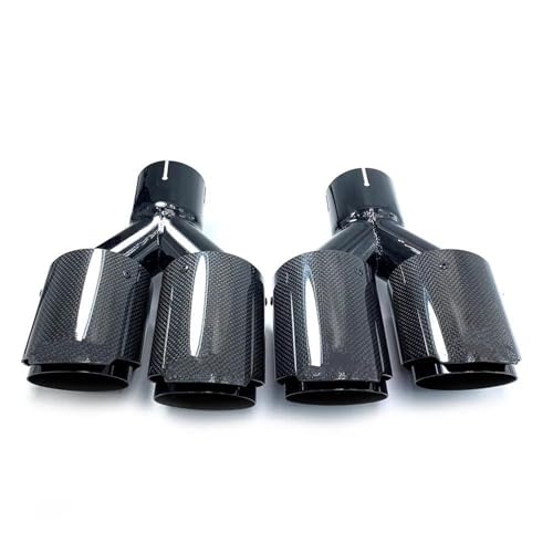 Tubo de escape doble universal de 2 piezas para mejorar la estetica del coche
