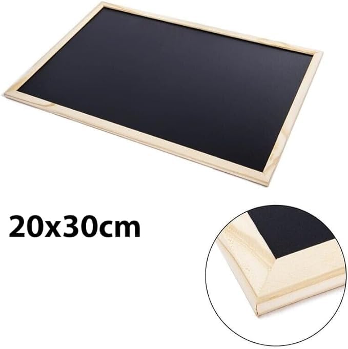 WE-STOCK Tablero de madera negro 20 x 30 cm