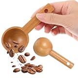 Zestaw drewnianych łyżeczek do kawy, 4-pak łyżek stołowych z drewna bukowego, łyżki pomiarowe, 15 ml, 1 łyżka stołowa akcesoria kuchenne do domowych ziaren kawy, kawy mielonej, herbaty, przypraw