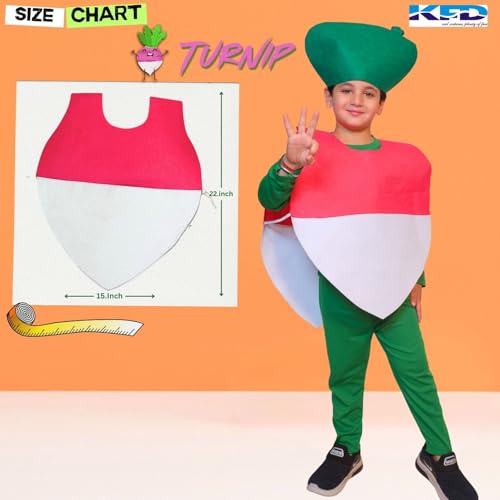 Image of Kaku Fancy Dresses Fruit and Vegetable Costume Paper Cutout with Cap For Kids | Healthy Food Costume For Boys & Girls (Tracksuit Not Included)