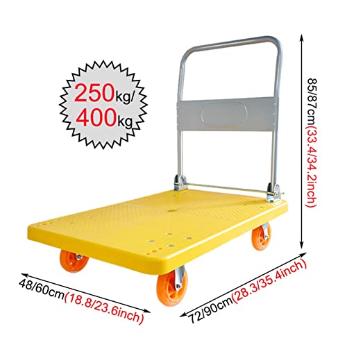 Carretilla industrial plegable de acero con ruedas silenciosas miniatura 7