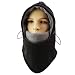 Miracu Heavyweight Balaclava Windproof Ski Face Mask, Women and Men Soft Fleece Winter Hat/Hood for Outdoor Sports, One-Size, Black