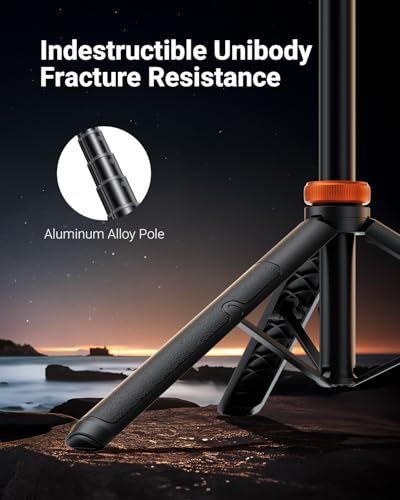 Image of EUCOS 62 inch Magsafe Tripod, Tripod for iPhone & Magnetic Selfie Stick Tripod with Remote, Strong Magnetic Phone Holder for Magsafe, Extendable Phone Tripod Stand for iPhone
