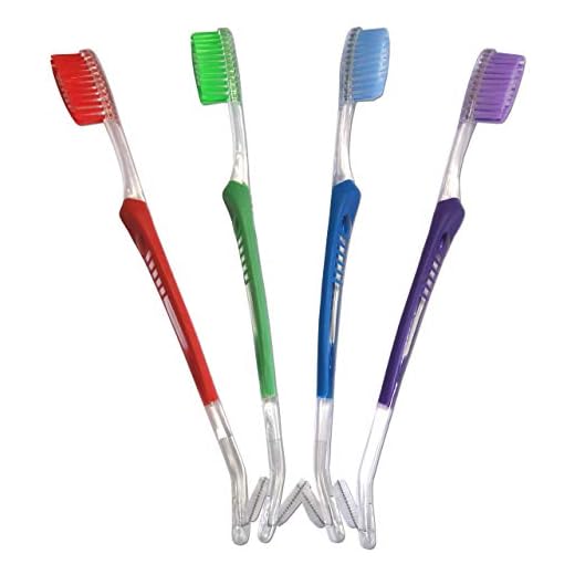 Orthodontic Toothbrushes x 4 ~ V Trim Double-Ended (4 Colour Pack) by Dental Aesthetics
