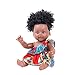 Yukong Poupée réaliste pour Fille Africaine Noir, Peluche, a, 35 cm