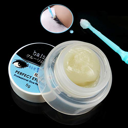 Baisidai Upgrade Grape Seed Oil Glue Remover, Eyelash Extension Cleaner, Professional Grape Lashes Remover Cream, Natural Grape Seed Oil Cream,Eyelash Adhesive Remover, Low Irritation Cream, 5g