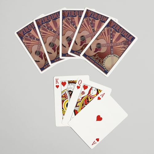 Lantern Press Blue Ridge Mountains, Naipes poker 52 cartas miniatura 7