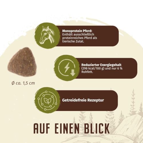 WOLFSBLUT – Wide Plain Adult Light | Fettreduziertes Trockenfutter mit wertvollen Superfoods für ausgewachsene Hunde. Getreidefreies Alleinfutter ohne Zusatzstoffe im Beutel | 2kg Pferd