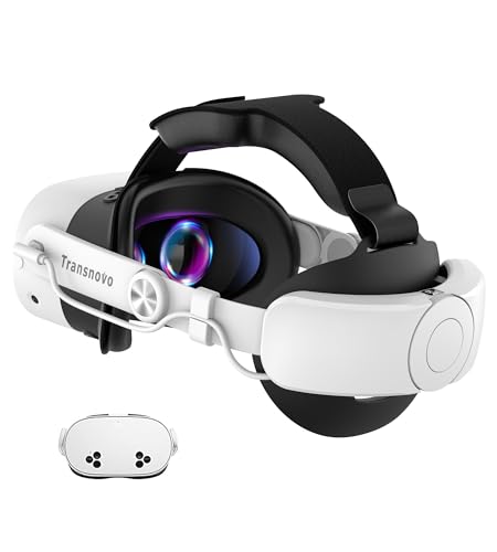 TRANSNOVO Batería Correa para la Cabeza Compatible con Meta Quest 3S Accesorios, Correa Elite con Batería de 10000mAh, Reduce el Estrés Facial y Prolonga el Tiempo de Juego