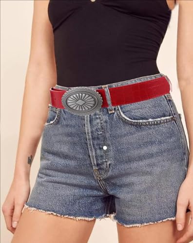 Western Belt for Women Star Buckle Cowgirl Waist Belt for Pant Dress Vintage Ladies Leather Belts2