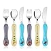 Lehoo Castle Posate Bambini, 6 Pezzi Posate per Bambini Acciaio, Set Posate Bambini con 2 Forchette Bambini, 2 Coltello Bambini, 2 Cucchiaio Bambini per 3 4 Anni (Albicocca)