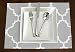 Set of 4 - Grey & White Trellis Placemats Topper Table Mat