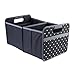Produktbild meori Faltbox Large in Schwarz mit Punkten  Stabile Klappbox L mit Griffen - die perfekte Allzweck Aufbewahrungslösung  Tragkraft bis 30 kg - A100003 - 32 x 50 x 27,5 cm