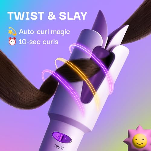 Image of Bombae Cordless Automatic Hair Curler Machine for Women | Ceramic Coated Barrel | Suitable for All Hair Types | Portable Hair Curler for Woman | Type-C Charging