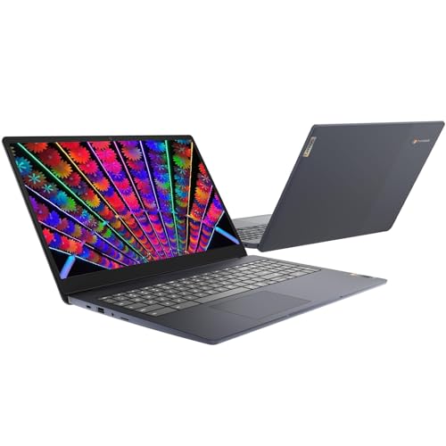 Image of Lenovo Chromebook 15.6 inchFHD Laptop, Intel Dual Core N4500, 8GB RAM, 128GB Storage (64GB eMMC+64GB SD Card), Business & Students Laptop, Anti-Glare, HDMI, USB, Webcam, WiFi 6, Bluetooth, Chrome OS, Blue
